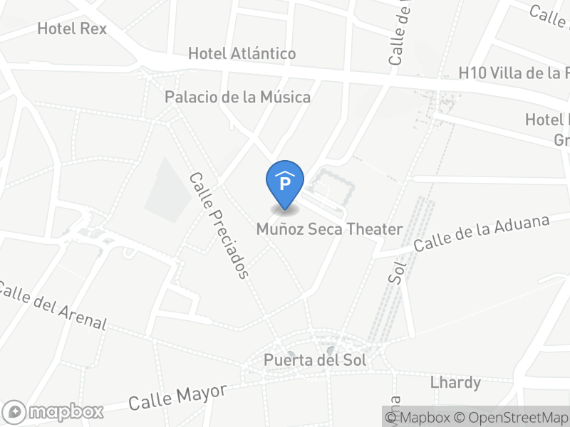 Lugar de estacionamento no mapa