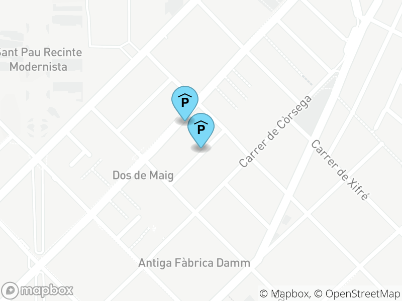 Localització del parking al mapa