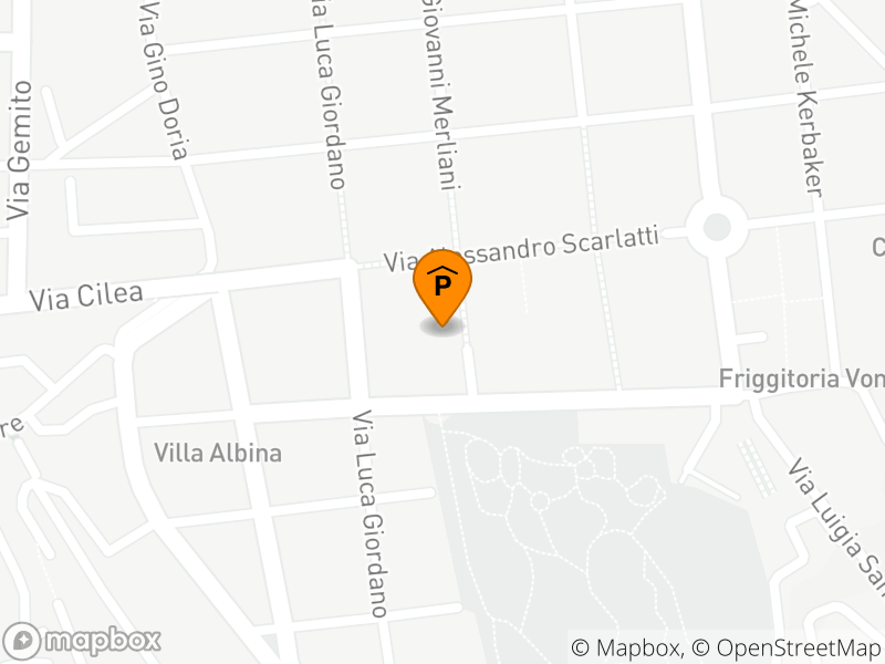 Localizzazione del parcheggio sulla mappa