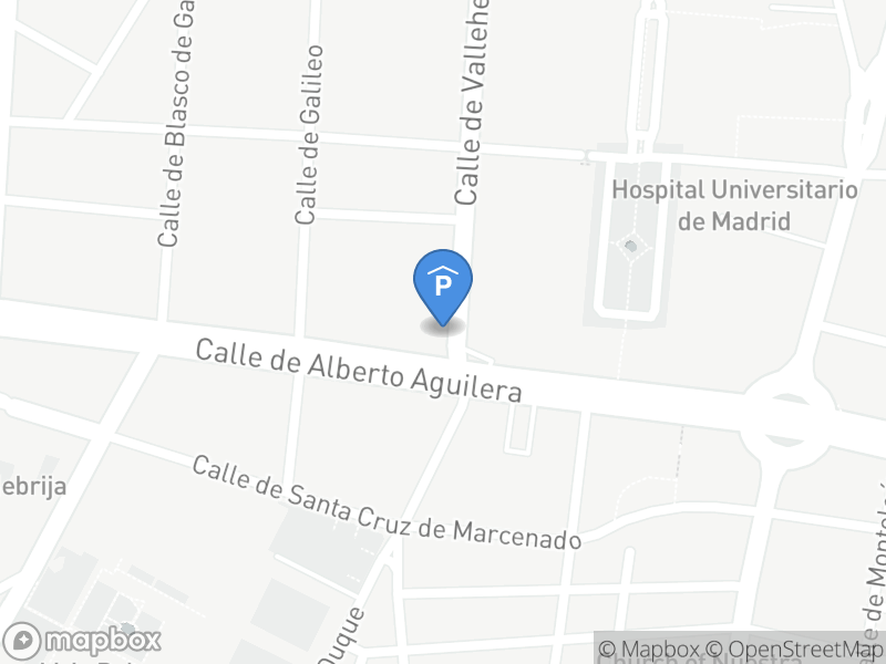Localización del parking en el mapa